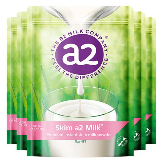 【排单发货】【a2白金 新西兰发货】【顺丰空运】【6袋】A2 成人奶粉 脱脂高钙奶粉 1kg/袋 6袋  保质期2027.8左右